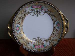 Nippon Bowl   Floral Pattern and Gold design  