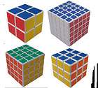 Set of 2x2x2 3x3x3 4x4x4 5x5x5 Rubiks magic cube white festival gift 