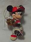 Disneys Mickey Mouse w/Baseball & Glove PVC Ornament   w/Hang Tag