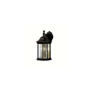   Wall Light in Black with Clear Beveled Panels glass