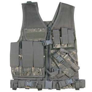 XL DeluxeTactical Vest w Holster Ammo Pouch + Belt ARMY ACU DIGITAL 
