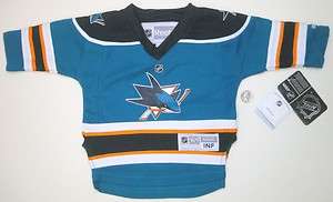 NHL Reebok San Jose Sharks Infant 12 24 Months Hockey Team Jersey New 