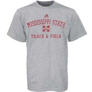 adidas Mississippi State Bulldogs Ash Track & Field Practice T shirt 