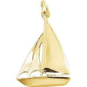  Rembrandt Charms Sailboat Charm, 10K Yellow Gold Jewelry