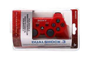 NEW DUAL SHOCK 6 AXIS Bluetooth WIRELESS PS3 CONTROLL red  