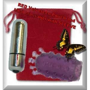 RED Velveteen Pouch MINI w SLEEVE   Waterproof Wireless Touch Style 