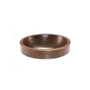   VO18SKDB Oval Skirted Hammered Copper Vessel Sink in Oil Rubbed Bronze