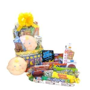 Sweet Dreams Baby Retro Candy Gift Basket with Free Cookie  