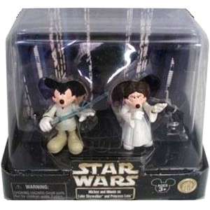 DISNEY Star Wars Tours Mickey Luke Jedi Minnie Leia Set  