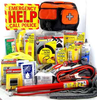 Deluxe Roadside Vehicle Emergency Kit 200+ Pieces New  