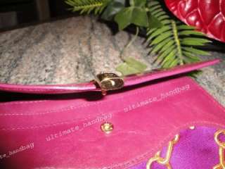   VUITTON FUSCHIA CHARMS CHAIN WALLET/CLUTCH DISCONTINUED EXCELLENT