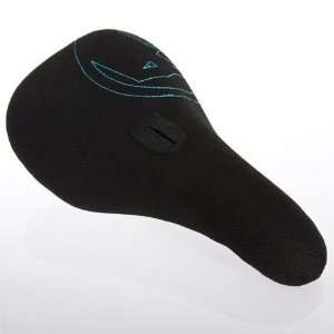   Bike Seat   Black w/ Highlighter Blue Embroidery