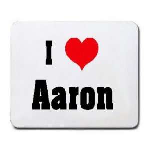  I Love/Heart Aaron Mousepad