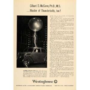 1942 Ad Westinghouse Electric & Mfg Co Thunderbolts Car   Original 
