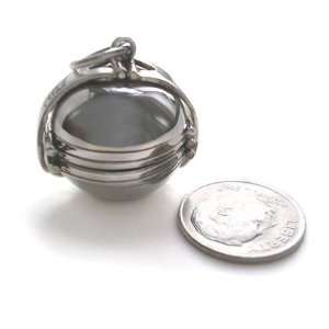  Silver Ball Picture Pendant Locket Jewelry
