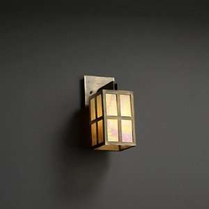  Plus Window Amber Glass Antique Brass Wall Lamp