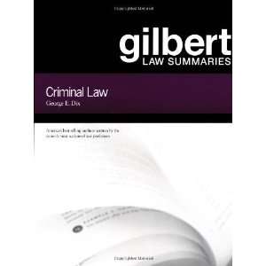  Gilbert Law Summaries  Criminal Law [Paperback] George E 