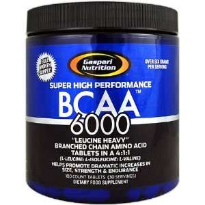  BCAA 6000, 180 Tablets, From Gaspari Health & Personal 