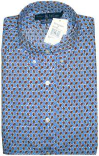 NWT $145 Polo Ralph Lauren Custom Fit Mens Button Front Shirt Blue 