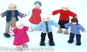 WOODEN FAMILY PEOPLE DOLLS FOR 112th SCALE HOUSE NEW 6  