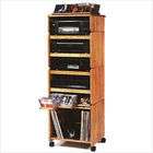Wood Technology Modular Hardwood Oak CM 1 Audio Rack Storage (10 