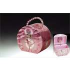 Broadway Gifts Ballerina Handbag Music Jewelry Box   Silver & Pink
