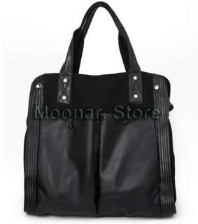 Black Large PU Leather Women Hobo Purse Handbag Shoulder Totes Bag 