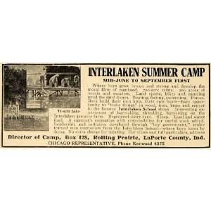   Camp Rolling Prairie Indiana   Original Print Ad