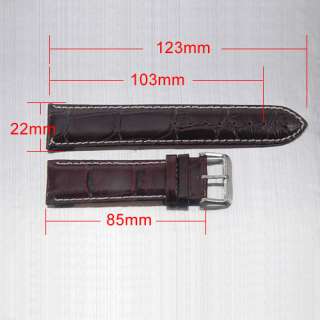   Genuine Leather Black Brown Coffee Color Band Strap for AK Homme Watch