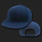   Plain Blank Solid Velcro Flat Bill Baseball Ball Cap Caps Hat Hats