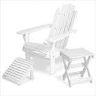 Manchester Wood Solid Maple Adirondack Chair with Matching Footrest 