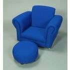 Giftmark 6715B Upholstered Rocking Chair Chair with Ottoman Blue