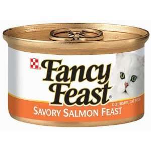 Fancy Feast Classic Savory Salmon Feast Cat Food 3 oz (Pack of 24 