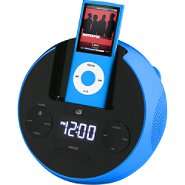 GPX AM/FM Clock Radio w/ iPod® Dock   Blue 