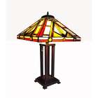  com tiffany style mission table lamp with bronze base
