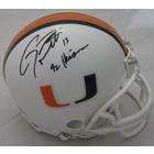 Sports Memorabilia Autographed Greg Olsen Mini Helmet   Miami 