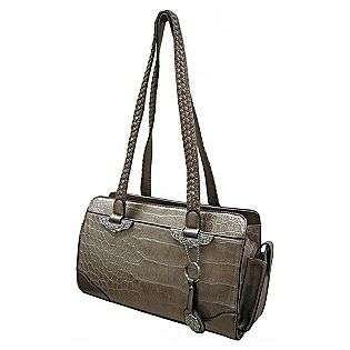 Crocodile Mixed Media Shoulder Bag  Laura Scott Clothing Handbags 