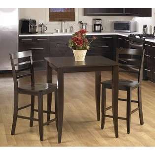 Office Star Products 3pc Bar Table & Stools Set in Espresso Finish at 