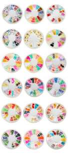 18 styles Nail Art Rhinestones Glitters Acrylic Tips Decoration Wheel 