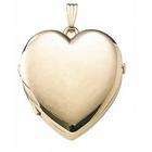 PicturesOnGold 14k Gold Heart Four Photo Locket, Solid 14k White 