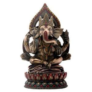  Seated Ganesha on Lotus Sculpture