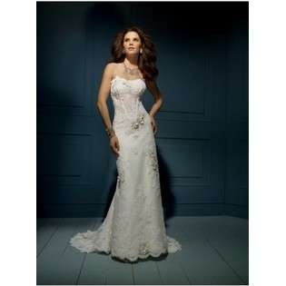   with Metallic Accents Embroidery Wedding Dress LV0850 