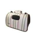   Zippered Folding Cage Carrier, Color Stripe Pattern, Size Medium