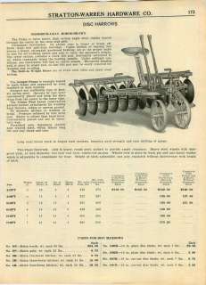 1936 Roderick Lean Horse Drawn Disc Harrows Parts ad  