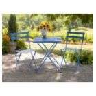 Garden Oasis French Bistro Style Steel Chair   Blue