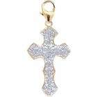 goldia 10 Inch 14k Gold Cross Charms Fancy Lobster Anklet