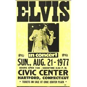  Elvis in Concert 1977 14 X 22 Vintage Style Poster 