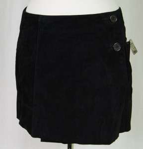 Aqua NWT $78 Suede Leather Mini Wrap Skirt  