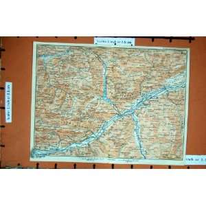 MAP 1927 TYROL INNSBRUCK RATTENBERG BRIXLEGG JENBACH 