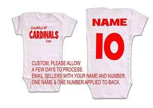 cardinals baby onsie jersey shirt st louis arizona top  